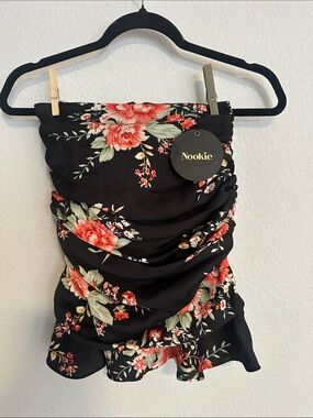 NWT NOOKIE garden Party skirt ruched XS